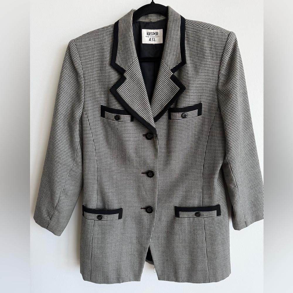 VTG Houndstooth Kasper Blazer